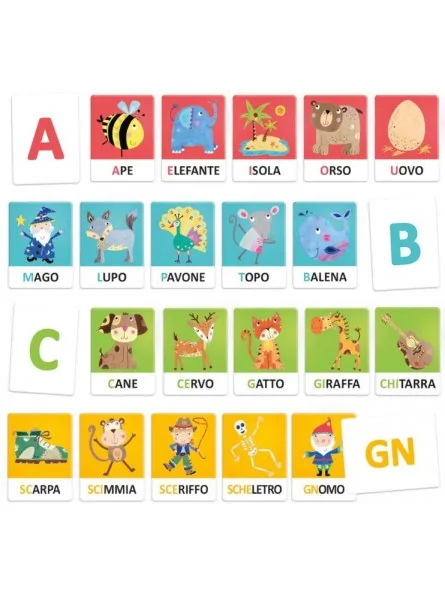 Flashcards Alfabeto Tattile e Fonetico Montessori