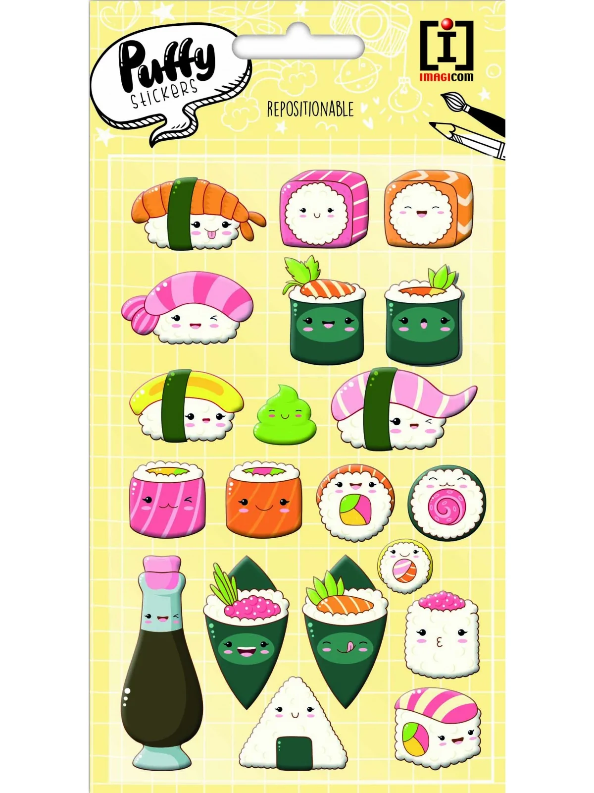 Stickers Puffy Sushi