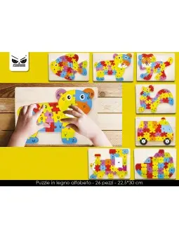 Puzzle in Legno Alfabeto 25 PCS ST6134