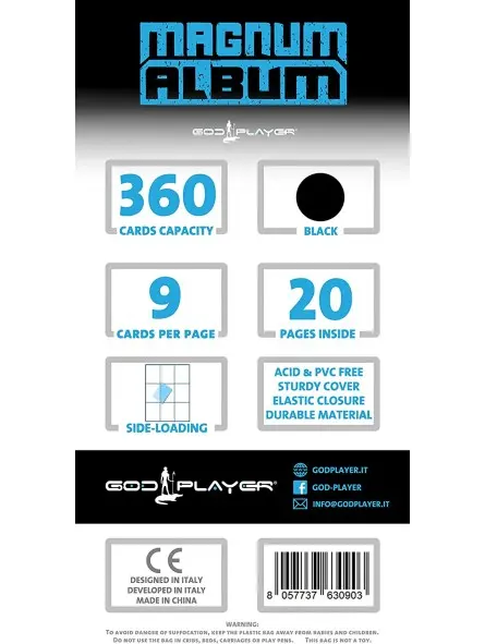 God Player Magnum Album Nero 360 Cards Pro Binder