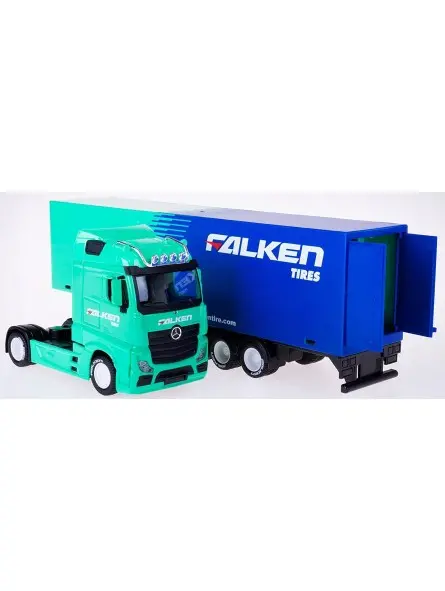 Burago Camion Con Rimorchio Falken Tires Scala 1/43 Burago Camion Con Rimorchio Falken Tires Scala 1/43