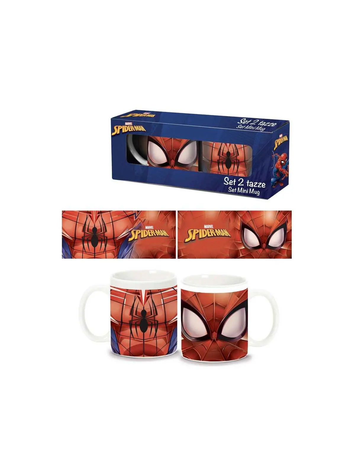 Set 2 Tazze Spiderman in ceramica