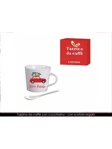 Tazzina caffe con cucchiaino Buon Natale XT2315