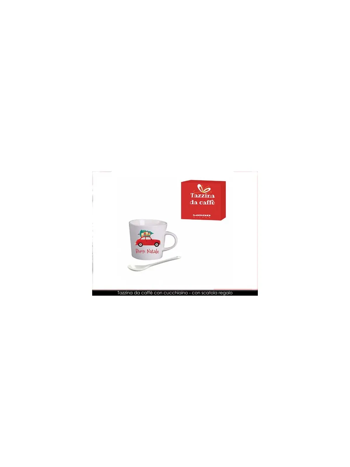 Tazzina caffe con cucchiaino Buon Natale XT2315