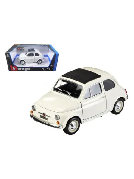 Burago Fiat 500F 1965 Bianca Scala 1/18