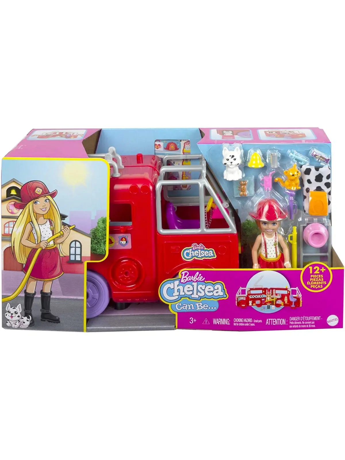 Barbie Chelsea Camion dei Pompieri Con Accessori