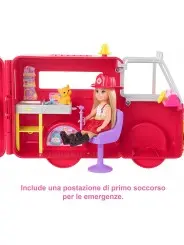 Barbie Chelsea Camion dei Pompieri Con Accessori