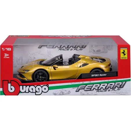 Burago Ferrari SF90 Spider Oro Scala 1/18