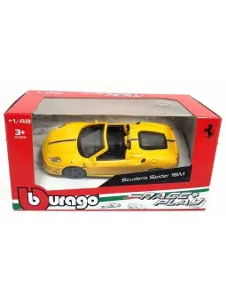 Burago Ferrari Scuderia Spider 16M Gialla Scala 1/43