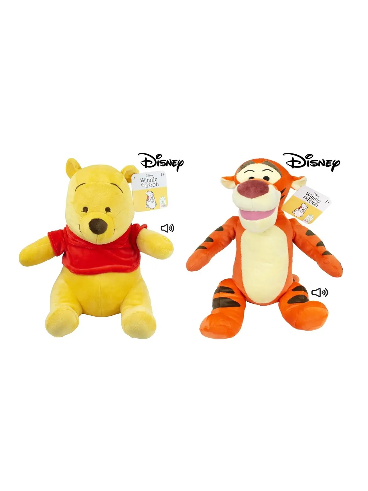 Peluche Disney Pooh & Tigro con Suono 33 cm