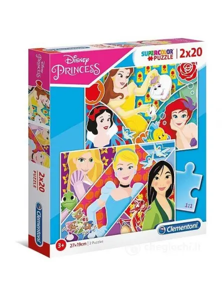 Super Color Puzzle Disney Princess 2x20 pcs