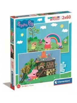 Super Color Puzzle Peppa Pig 2x60 pcs