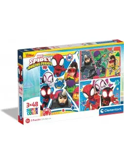 Super Color Puzzle Marvel Spidey Amazing Friends 3x48 pcs