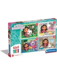 Super Color Puzzle Gabby's Dollhouse 4 in 1