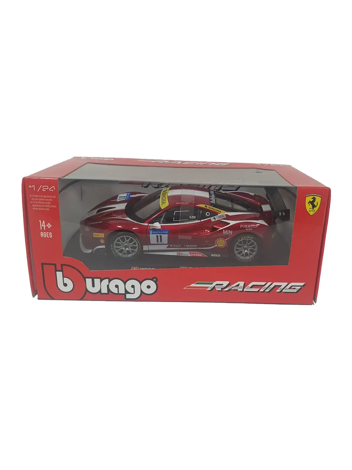 Burago Ferrari Racing 488 Challenge Formula Racing 2017 Scala 1/24