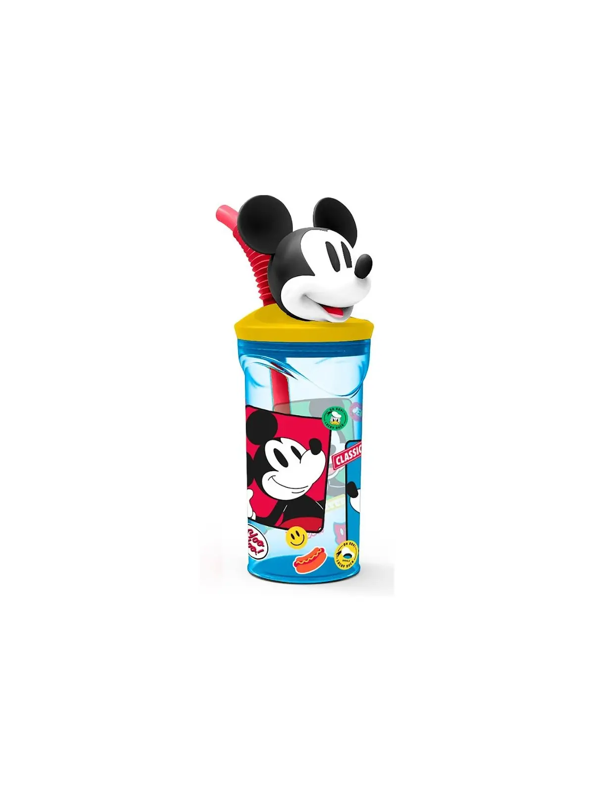 Disney Lilo e Stitch - Bicchiere con cannuccia 3D 360ml per