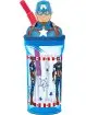 Captain America Bicchiere con Cannuccia 3D Tritan 360 m
