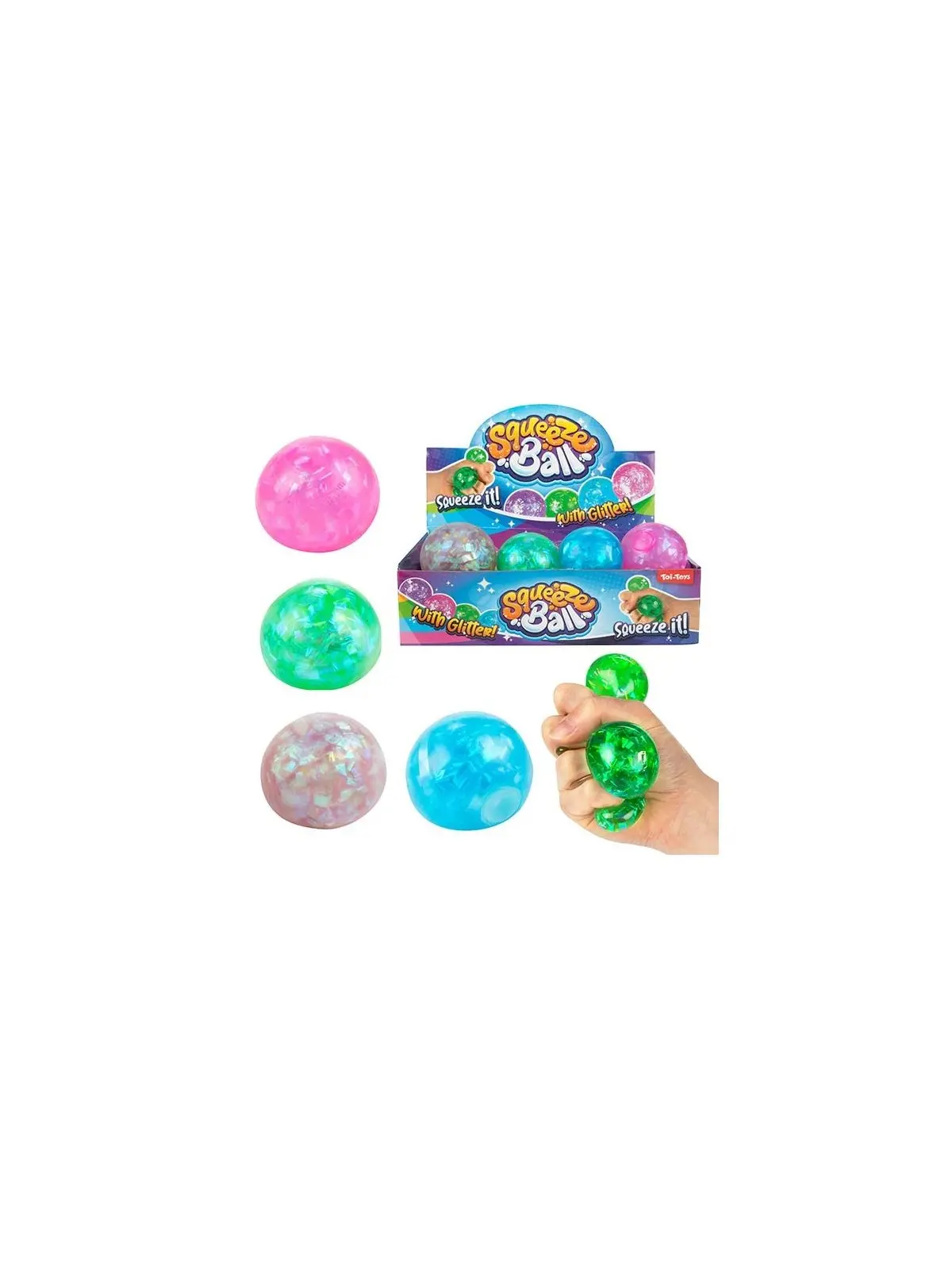 Squeeze Ball Sparkle With Glitter