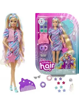 Barbie Totally Hair Look con Abito a Stelle