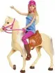 Barbie-Puppe und Pferd