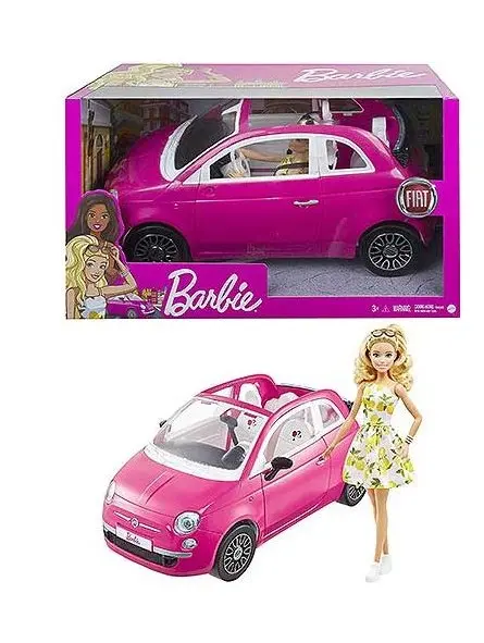 Poupée Barbie avec Fiat 500