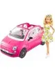 Muñeca Barbie con Fiat 500