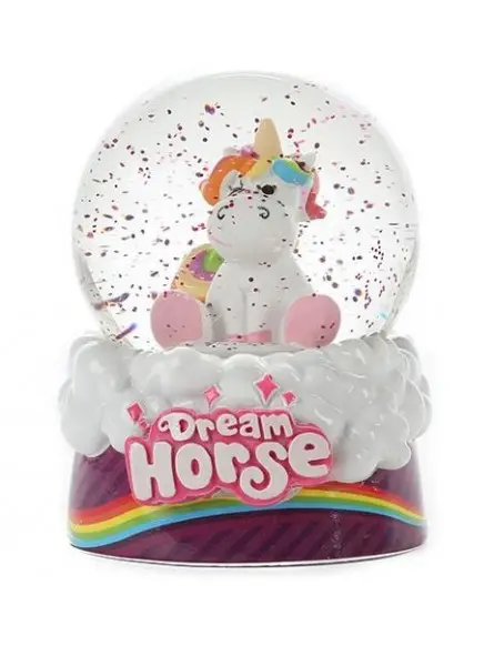 Dream Horse Snow Globe Unicorn