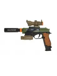 Alfafox Military Gun with Silencer and Flashlight