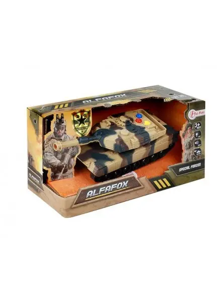 Alfafox Friction Military Tank with Lights and Sounds