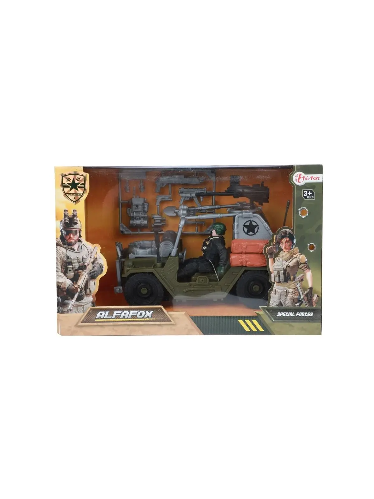 Alfafox Playset Jeep With Soldier