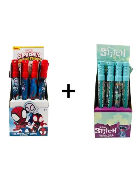 Bubble Stick Spiderman & Stitch 120 m