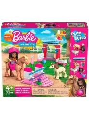 Barbie Mega Bloks Building Set Horse Jumping 73 PCS