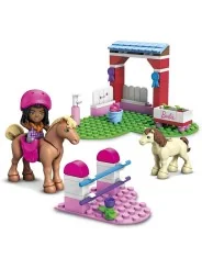 Barbie Mega Bloks Building Set Horse Jumping 73 PCS