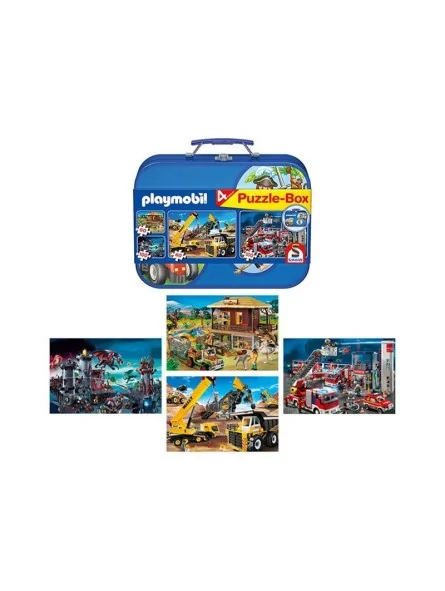 Playmobil Schmidt Puzzle Box con Custodia in Metallo 21 x 27,5 CM