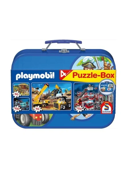 Playmobil Schmidt Puzzle Box con Custodia in Metallo 21 x 27,5 CM