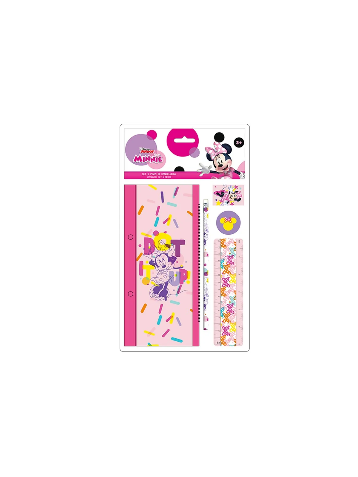 Disney Minnie Set 5 Pezzi di Cancelleria