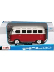 Maisto Volkswagen Van Samba Rosso Scala 1:25