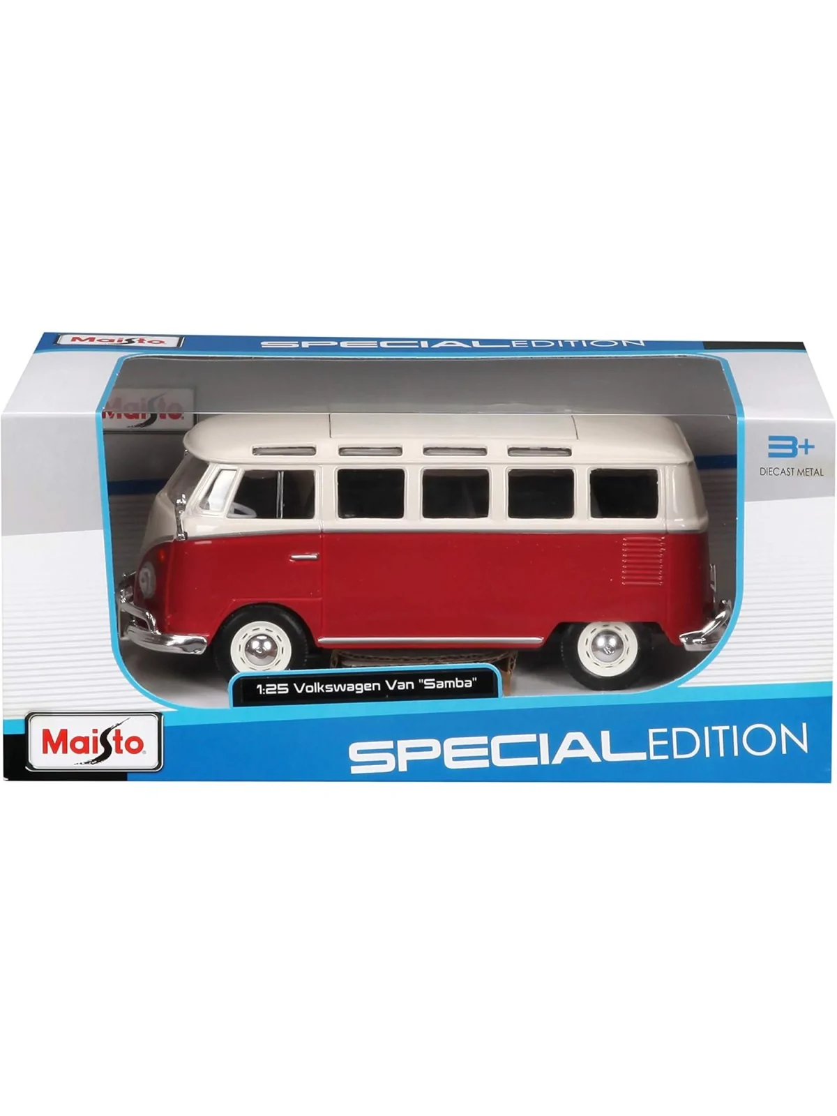 Maisto Volkswagen Van Samba Rosso Scala 1:25