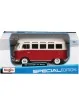 Maisto Volkswagen Van Samba Rosso Scala 1:25