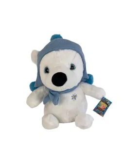 Peluche Orso Polare con Cappello e Sciarpa 25 cm