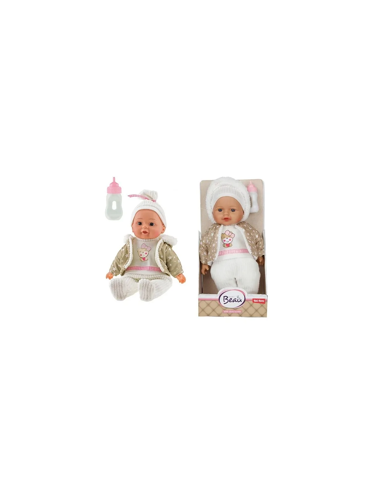 Beau Baby Doll con Biberon 32 cm