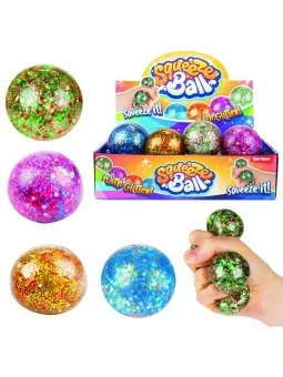 Squeeze Ball con Glitter