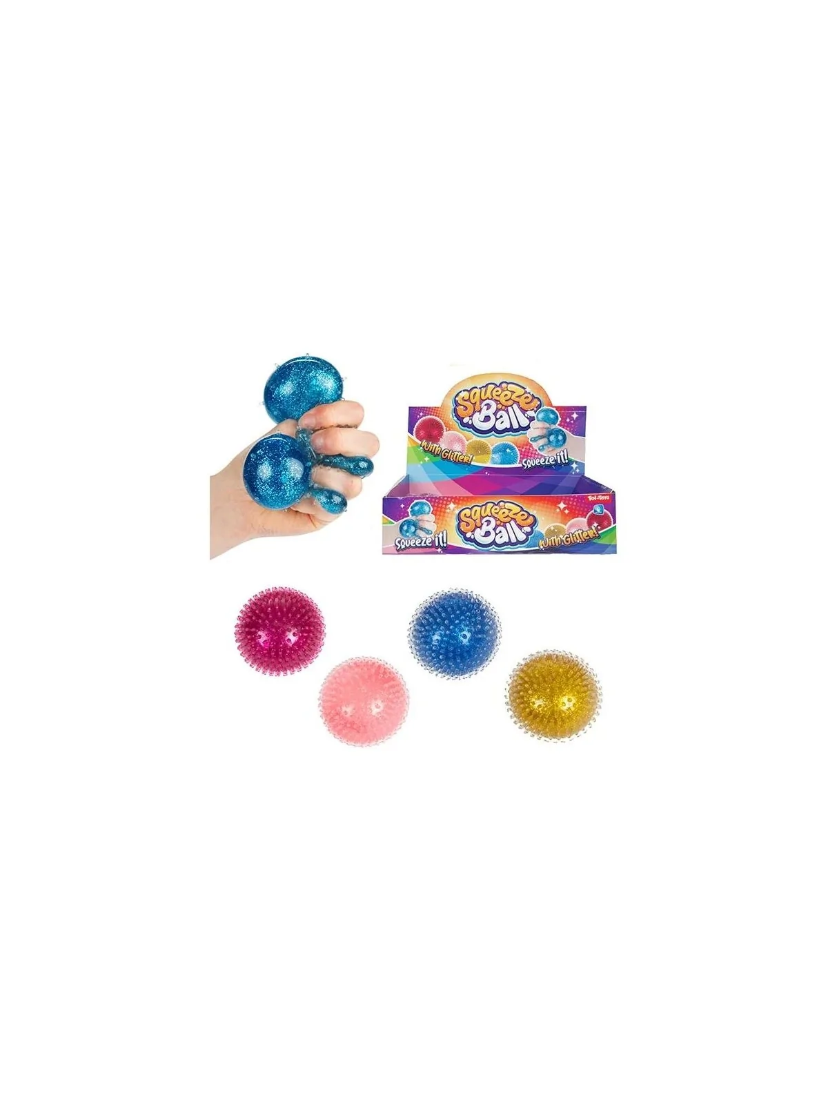 Squeeze Ball Nubs con Glitter