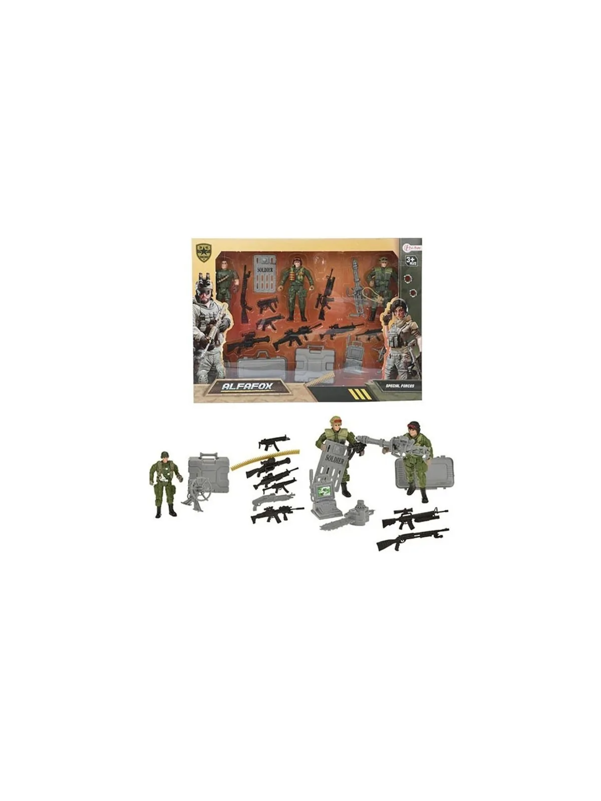 Alfafox Soldier Playset con Accessori