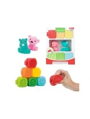 Little Stars Squeeze Puzzle Blocks 6 Pcs con 2 Personaggi