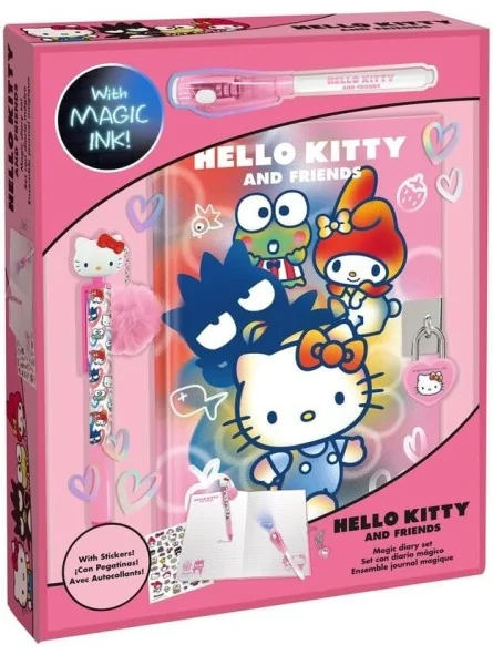 Hello Kitty Diario Magico con Penna Luminosa e Stickers