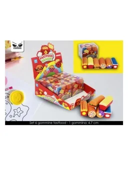 Set 6 Gommine Fast Food Eraser