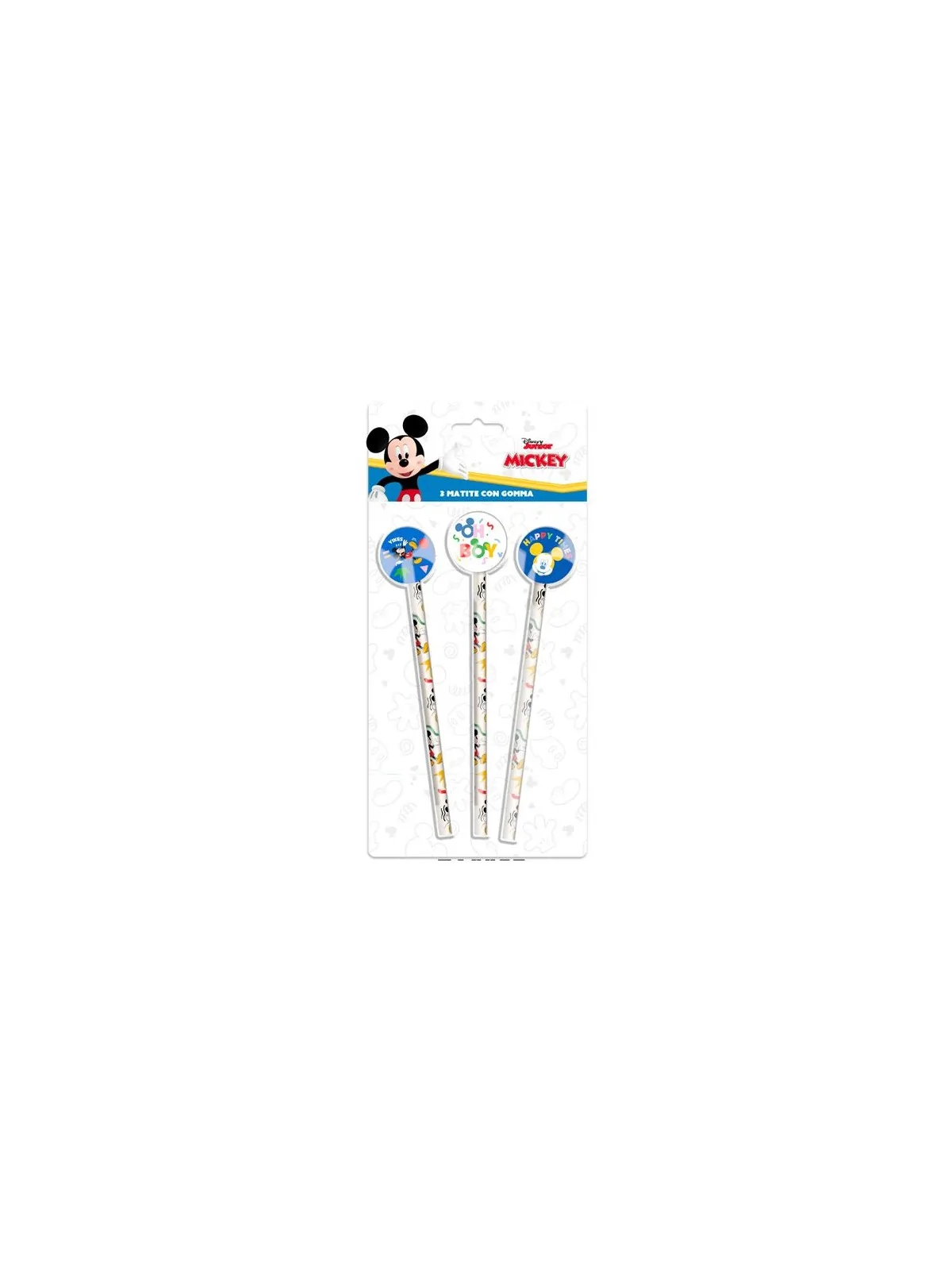 Mickey Set 3 Matite con Gomma