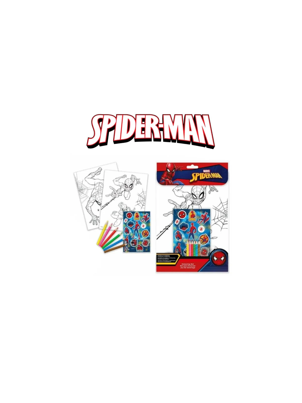 Spiderman Colouring Set