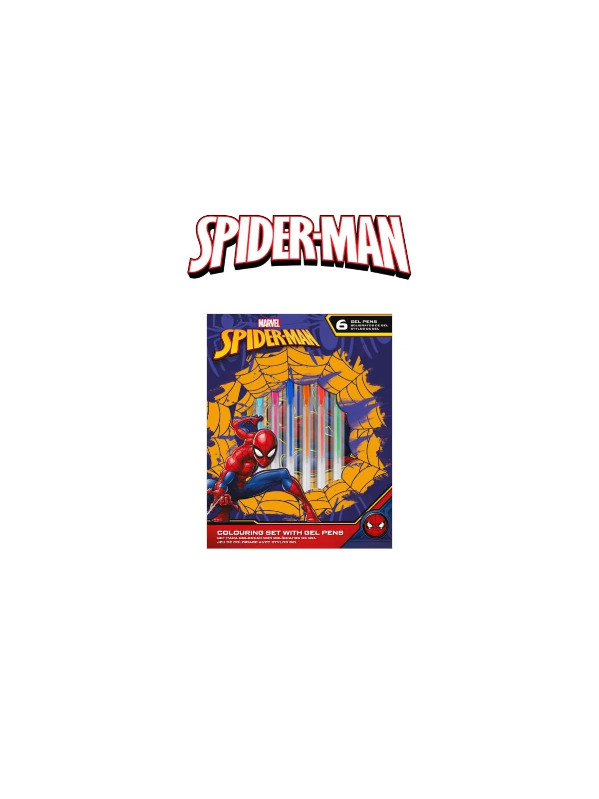 Marvel Spiderman Set 6 Penne Gel